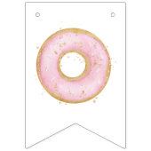 Donut Groeit Happy Birthday Party Bunting Banner (Eerste vlag)