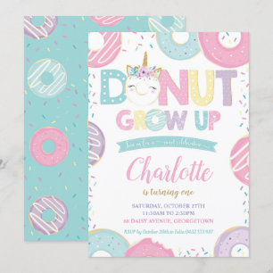 Donut groeit op 1 september Unicorn Doughnut Kaart