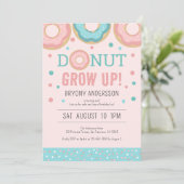 Donut groeit op eerste verjaardag kaart (Staand voorkant)