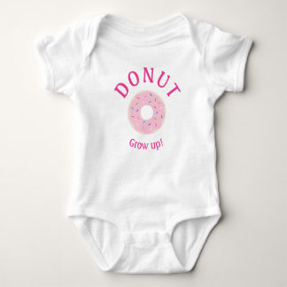 Donut groeit op - roze donut thema romper