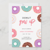 Donut groeit op verjaardag Uitnodiging (Voorkant)