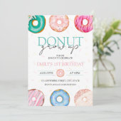 Donut Grow Up 1e verjaardag Kaart (Staand voorkant)