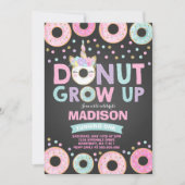 Donut Grow Up Anniversaire Invitation Donut & Unic (Devant)