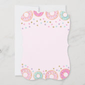 Donut Grow Up Birthday Invitation Donut & Unicorn Kaart (Achterkant)