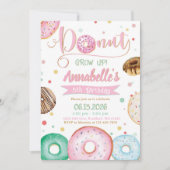 Donut Grow Up Birthday Party Invitation (Devant)