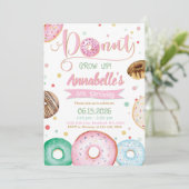 Donut Grow Up Birthday Party Invitation (Debout devant)