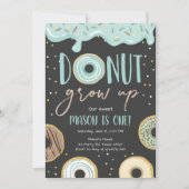 Donut Grow Up Blue Pastel Boy Eerste Verjaardag Kaart (Voorkant)