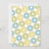 Donut Grow up Boy Anniversaire Invitation Bleu (Dos)