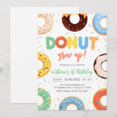Donut Grow Up Donut Boy Birthday Party Invitation (Devant / Derrière)