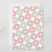 Donut Grow up Girl Anniversaire Invitation rose (Dos)