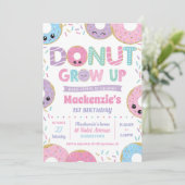 Donut Grow Up Kawaii Invitations Anniversaire Fill (Debout devant)