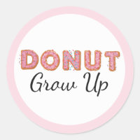 Donut Grow Up Roze Iced Baby Eerste Verjaardag