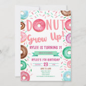 Donut Grow Up Theme Anniversaire Invitation (Devant)