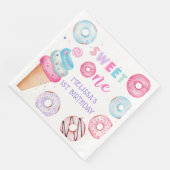 Donut Ice Cream Sweet Een Verjaardagsfeestje Serve Servet (Hoek)