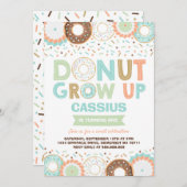 Donut Invitation Anniversaire Donut Grow Up Party (Devant / Derrière)