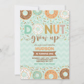 Donut Invitation Anniversaire Donut Grow Up Party (Devant)