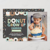 Donut Invitation Anniversaire Donut Grow Up Party (Devant / Derrière)