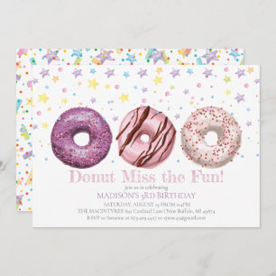 Donut Invitation Anniversaire Donut Grow Up Party