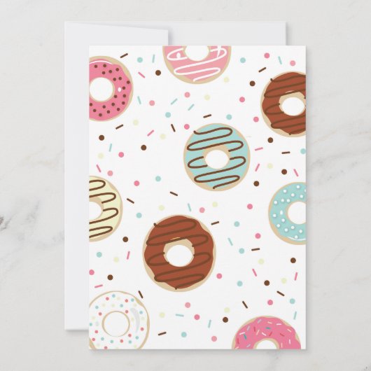 Donut Invitation d'anniversaire à thème (Dos)