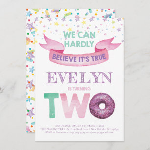 Donut Invitation du 2e anniversaire