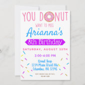 Donut, Invitation du Parti Anniversaire de enfant  (Devant)