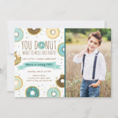 Donut Invitation Fête Anniversaire Donut Veut Manq (Devant)