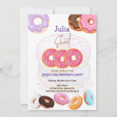Donut invitation fille de 3e anniversaire (Devant)