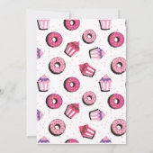 Donut invitation fille de 3e anniversaire (Dos)