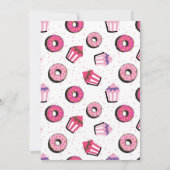Donut invitation fille de 4ème anniversaire (Dos)