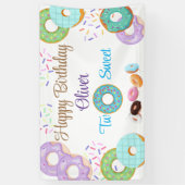 Donut jongen 2e verjaardag banner (Verticaal)