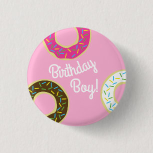Donut Kind Birthday Party Cute Ronde Button 3,2 Cm