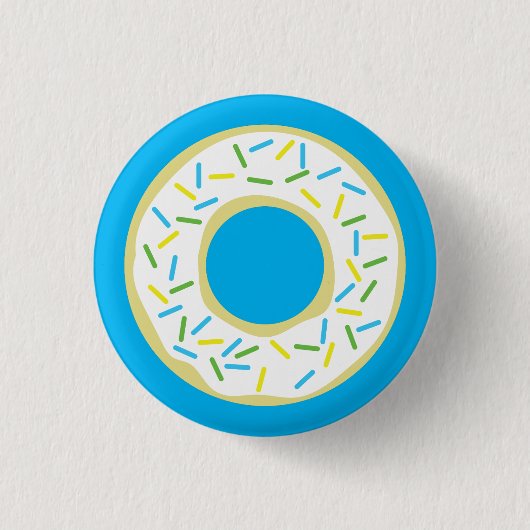 Donut Kind Birthday Party Doughnoten Ronde Button 3,2 Cm (Voorkant)