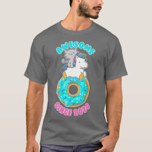 Donut Kitten Unicorn Geweldige sinds 2020 T-shirt