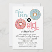 Donut Know Boy or Girl Genre Reveillez Invitation (Devant)