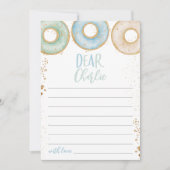 Donut kweek op 1e verjaardag Tijd Capsule Noot Bla Bedankkaart (Voorkant)