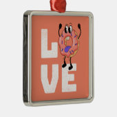 Donut liefde metalen ornament (Rechts)