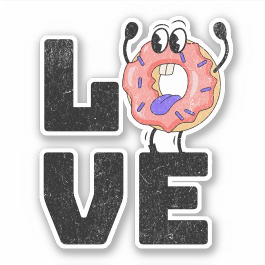 Donut liefde sticker (Voorkant)