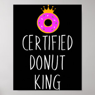 Donut Liefhebber Grafisch - Gecertificeerde Donut  Poster