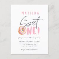 Donut liefje 1e verjaardag uitnodiging