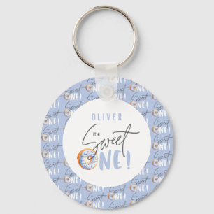 Donut liefje op het eerste verjaardagsfeest  sleutelhanger