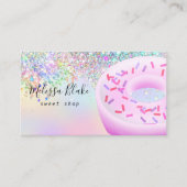donut logo faux pastel glitter  visitekaartje (Voorkant)