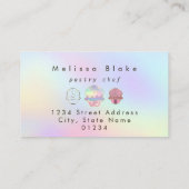 donut logo pastel colors background visitekaartje (Achterkant)