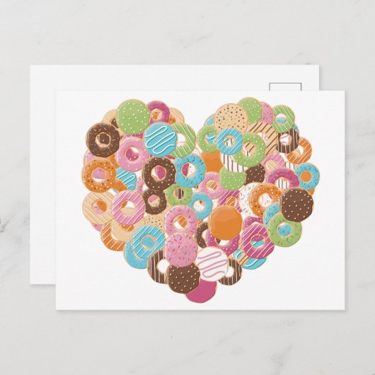 Donut Lover briefkaart (Voorkant / Achterkant)