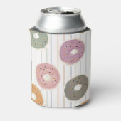Donut Lover's Pattern - Pastelstrooien & Strepen Blikjeskoeler (Blikje Achterkant)