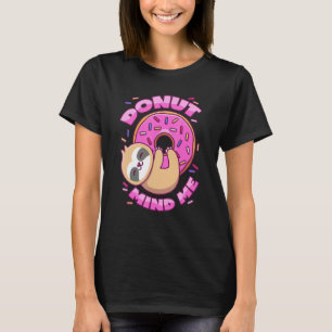 Donut Luiaard Grappige Roze Spikkels Ijslaag T-shirt