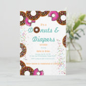 Donut & Luiers Uitnodigingen (Staand voorkant)