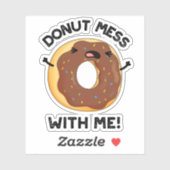Donut Mess met me grappige voedselsnoep Sticker (Vel)