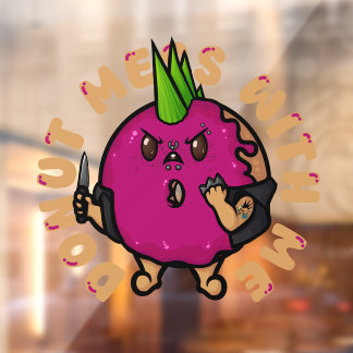 Donut Mess With Me Raamsticker