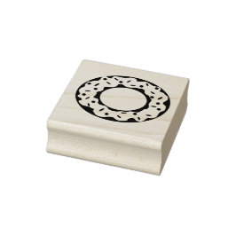 Donut met Frosting en Sprinkles Rubber Stamp Rubberstempel