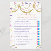 Donut met liefde bestrooid Raad wie? Spel (Voorkant / Achterkant)